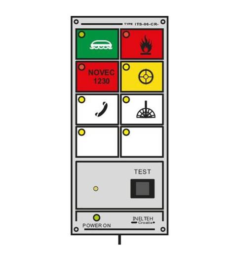 Light panel type ITS-06-CR 24vDC w/6 symbols i.a.t. I-14779